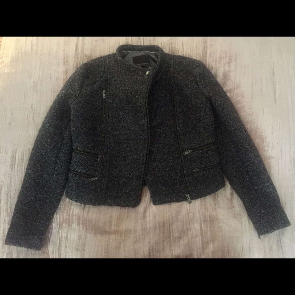 Banana Republic - Grey wool moto Jacket